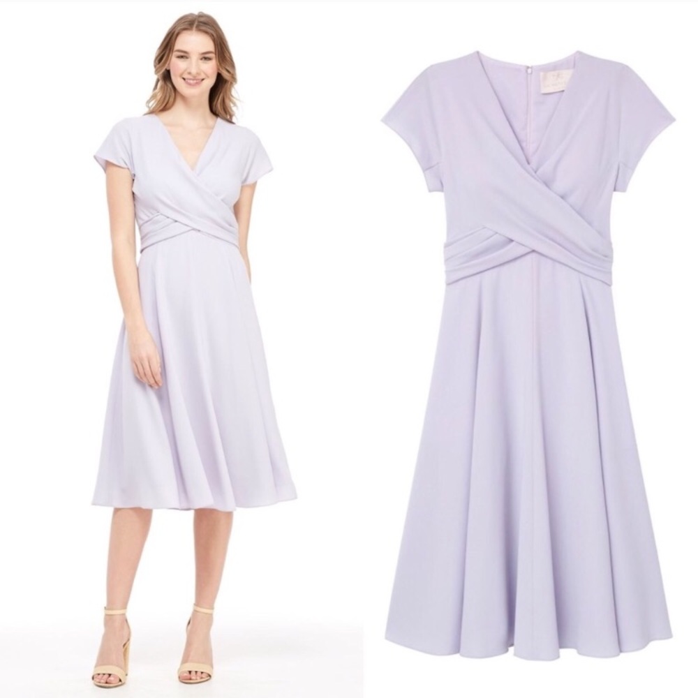 Gal Meets Glam Seraphina Wrap Style Midi Dress - Picture 3 of 7